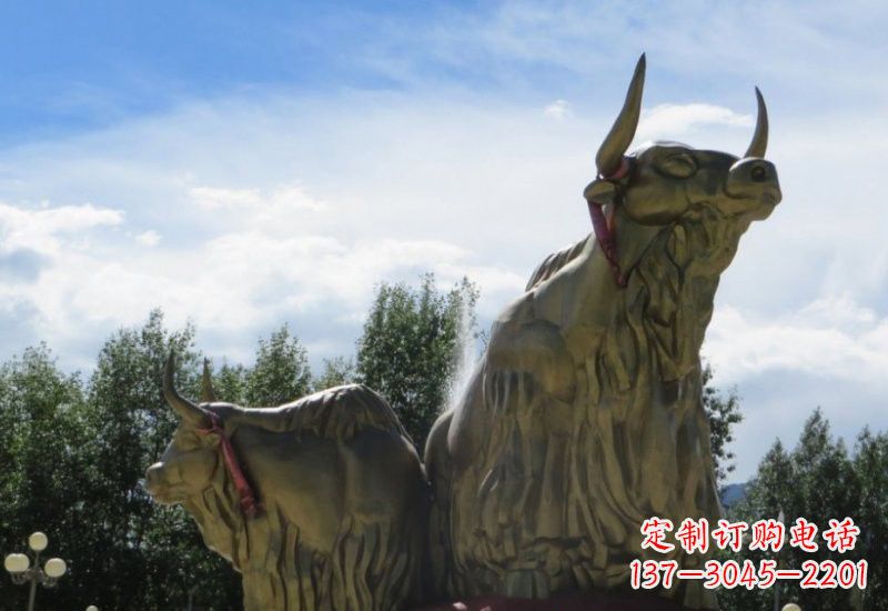 湖北不锈钢牦牛雕塑一种传统文化的精美传承