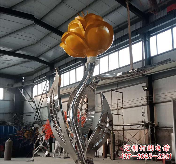 湖北不锈钢玫瑰花雕塑一款非凡的艺术品