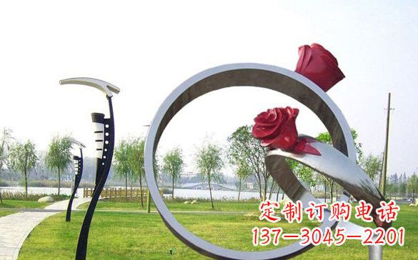 湖北不锈钢玫瑰花戒指精致雕塑之美