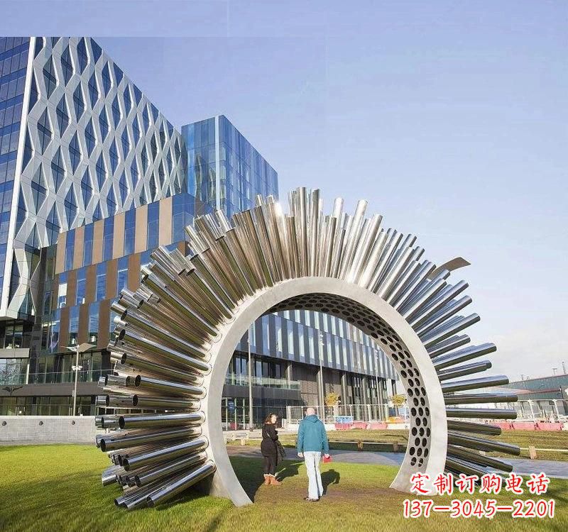 湖北不锈钢拱门雕塑高雅典雅的艺术