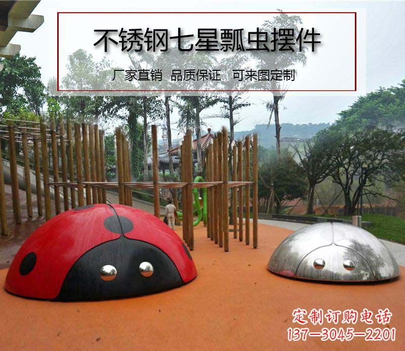湖北不锈钢瓢虫雕塑精致的艺术精品