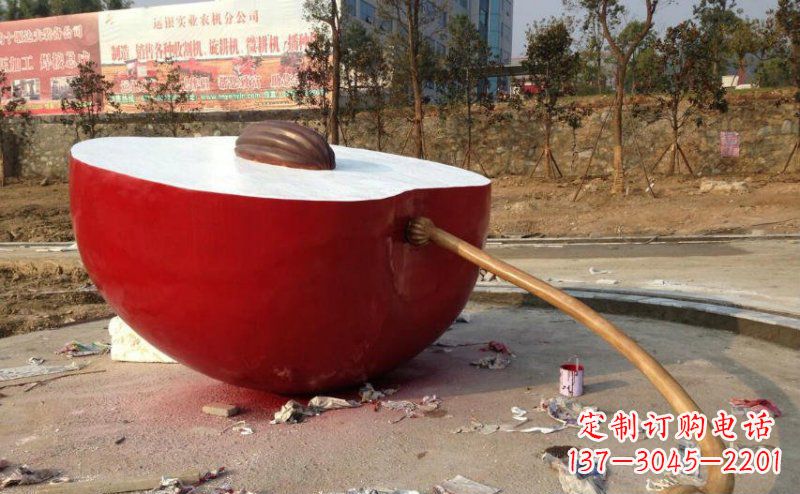 湖北不锈钢苹果雕塑艺术与实用的结合
