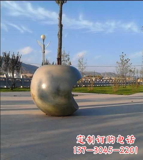 湖北不锈钢苹果雕塑艺术与现实的完美结合