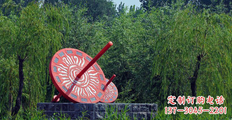 湖北不锈钢日晷校园雕塑点亮校园时光