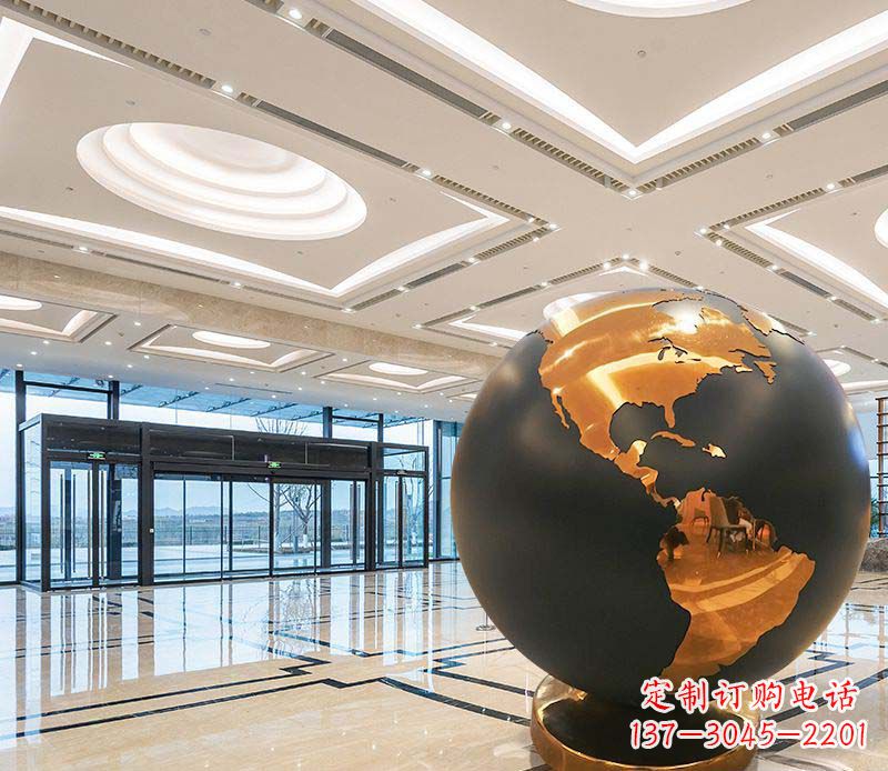 湖北不锈钢地球仪雕塑精美绝伦