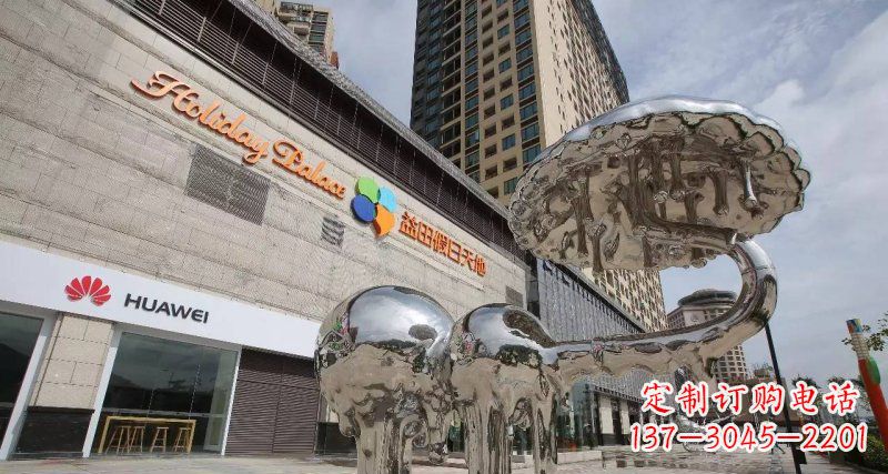 湖北不锈钢门前的大象雕塑