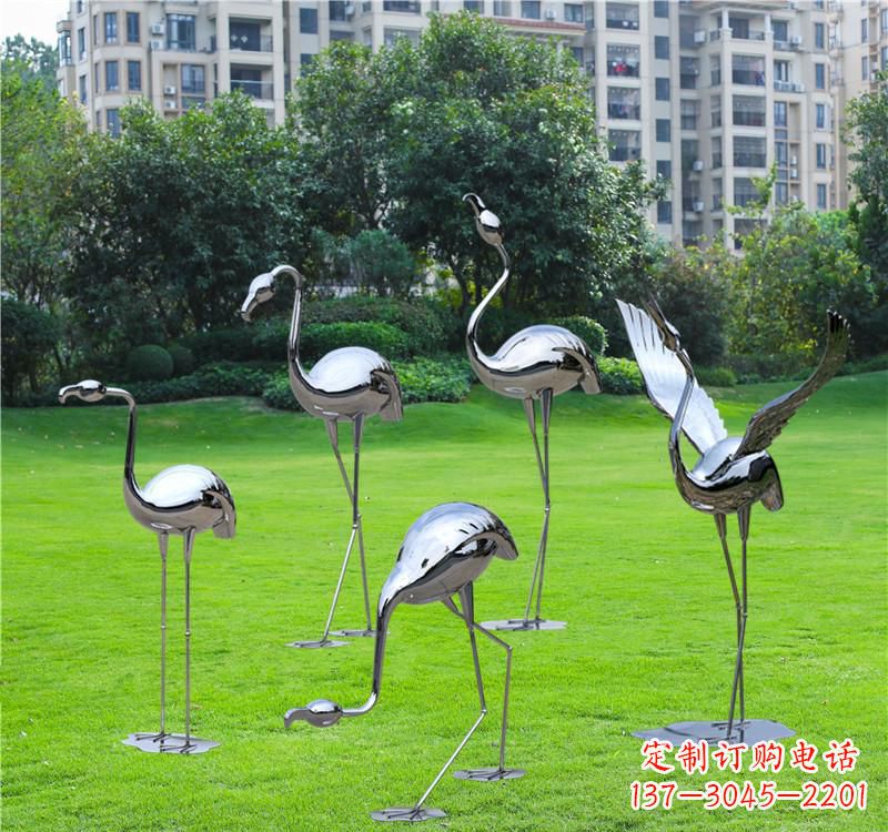 湖北不锈钢仙鹤雕塑——传承中华文化精髓
