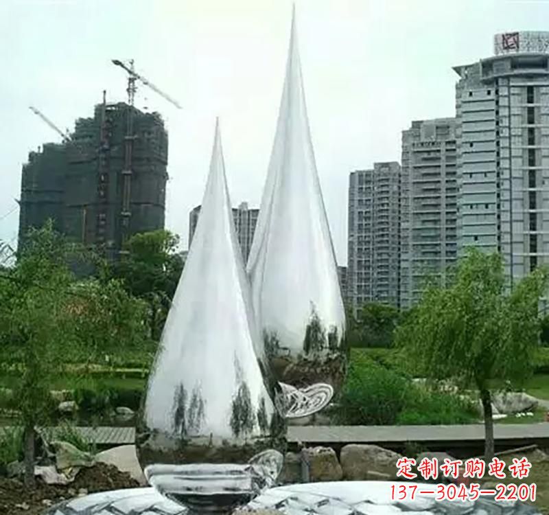 湖北不锈钢水滴拱门雕塑