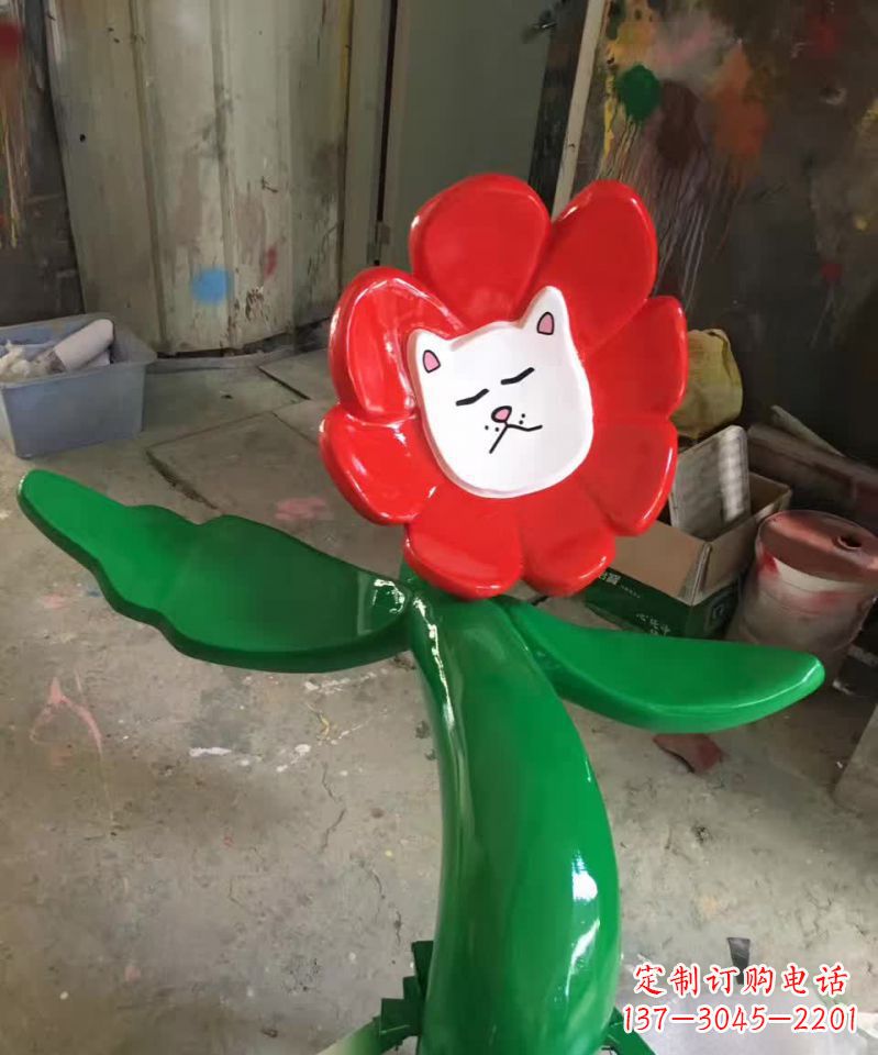 湖北不锈钢太阳花雕塑美丽的景观装饰