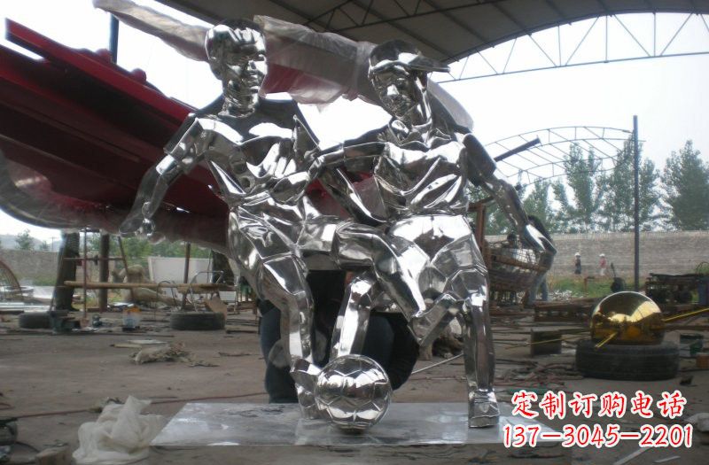湖北不锈钢足球雕塑精美的艺术品