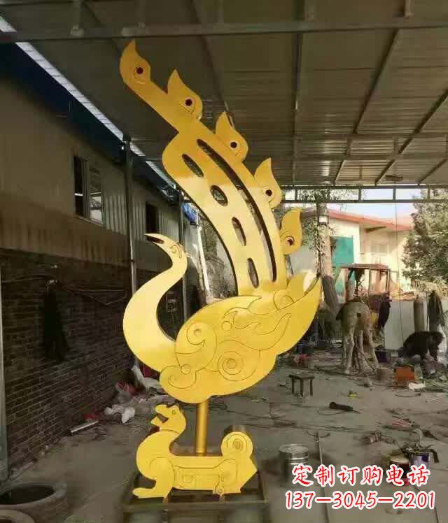 湖北不锈钢铁艺广场凤凰雕塑