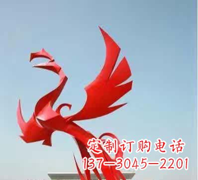 湖北不锈钢铁艺凤凰雕塑美丽的象征