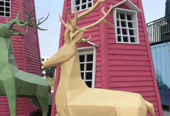 湖北不锈钢烤漆小鹿雕塑让你的家园更加美丽