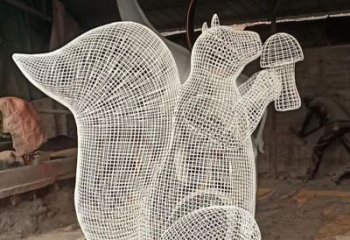 湖北不锈钢松鼠雕塑精美的艺术作品