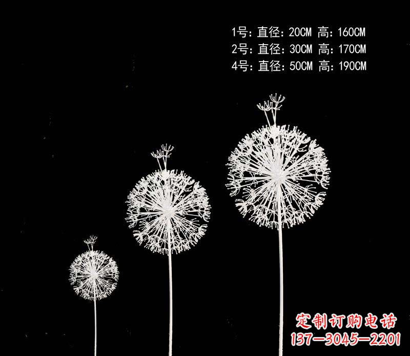 湖北精美不锈钢铁艺蒲公英雕塑