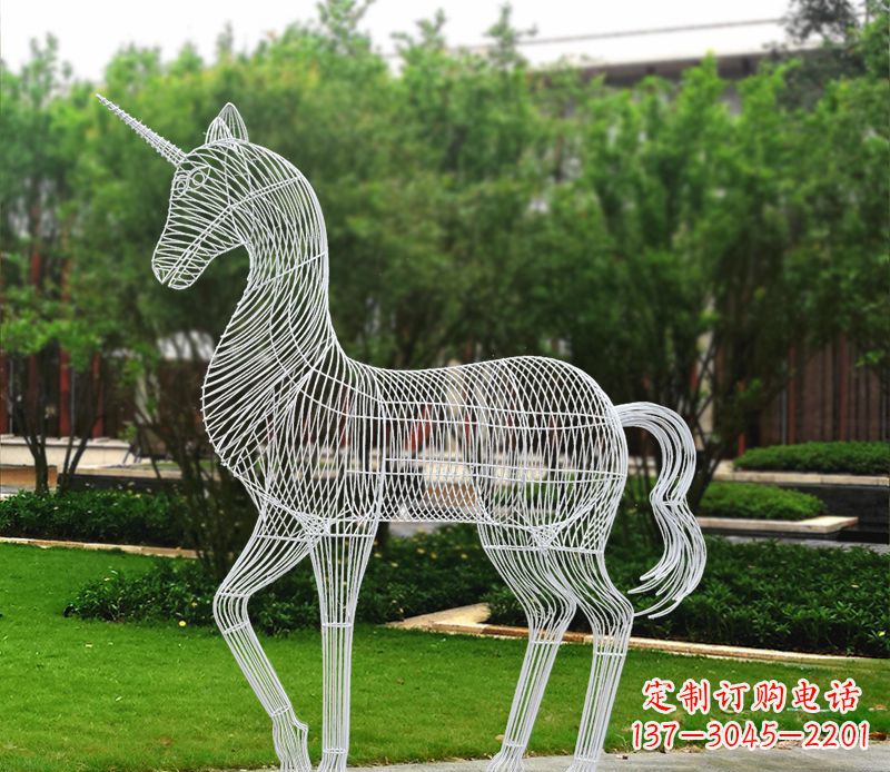 湖北不锈钢马雕精美艺术品