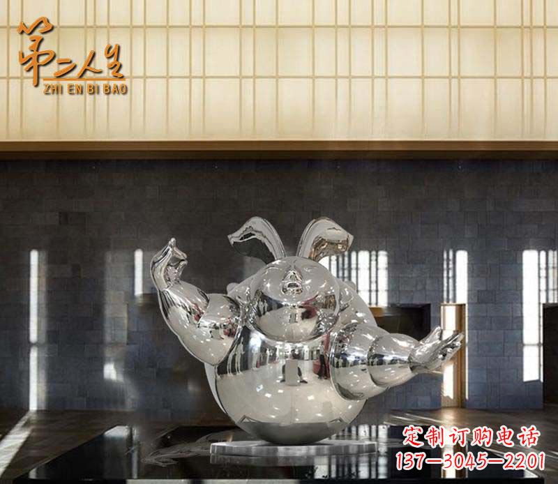 湖北不锈钢兔子雕塑——精致雕刻的艺术品