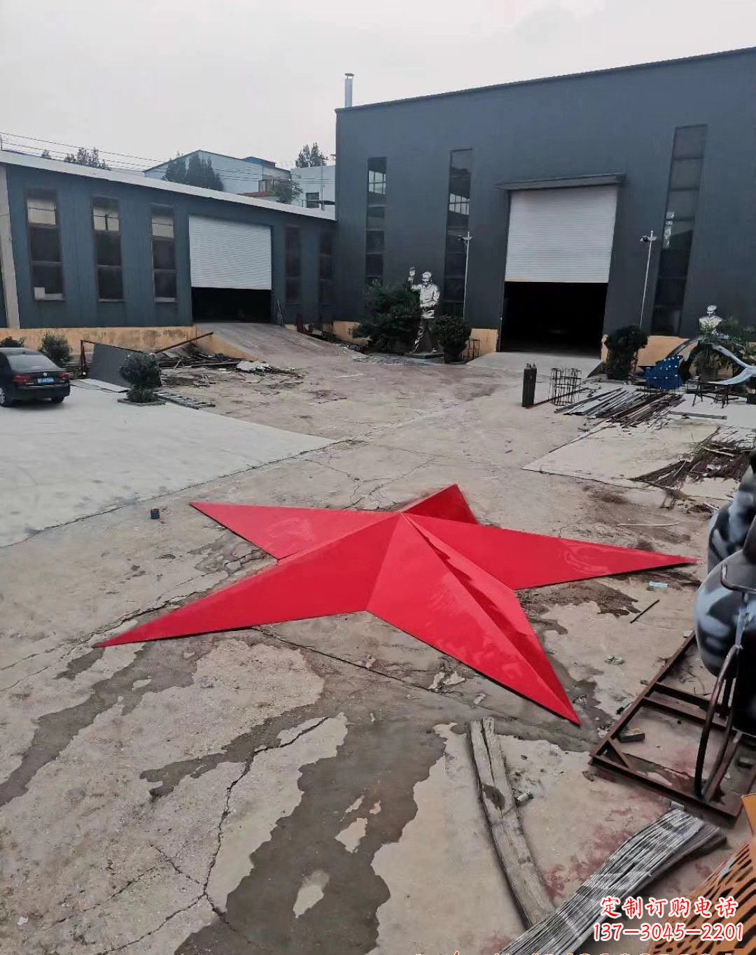湖北五角星的魅力不锈钢景观雕塑