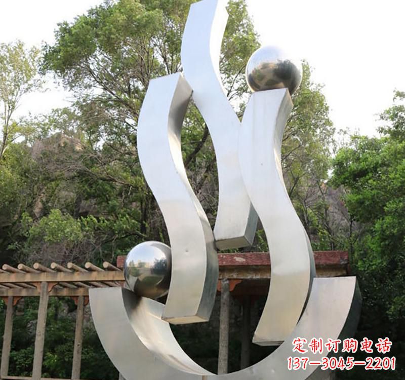 湖北不锈钢小区“飘带雕塑”一种充满艺术气息的雕塑