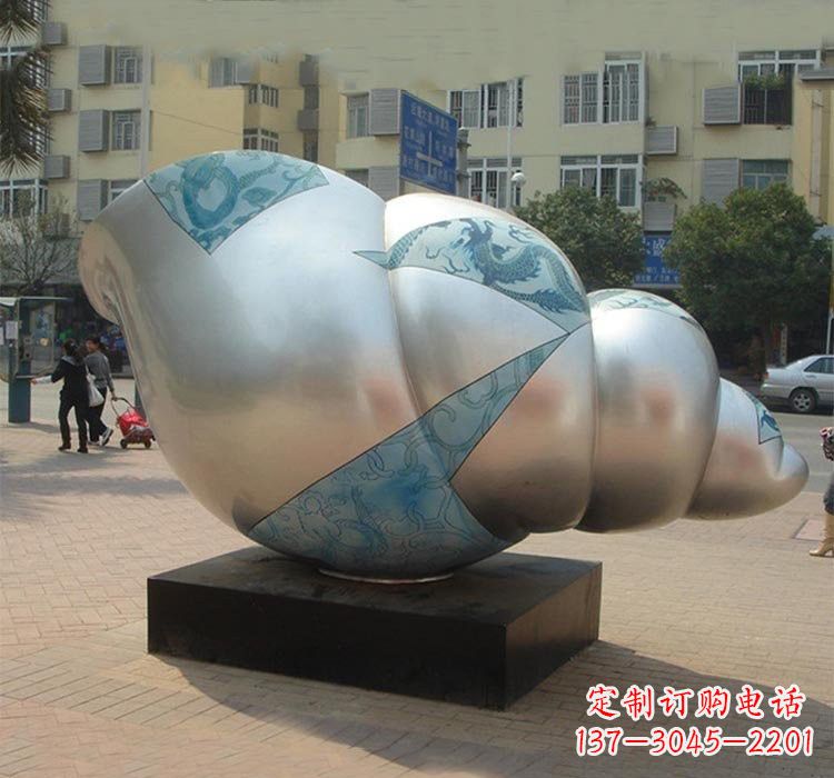 湖北不锈钢海螺雕塑——给小区增添美的魅力