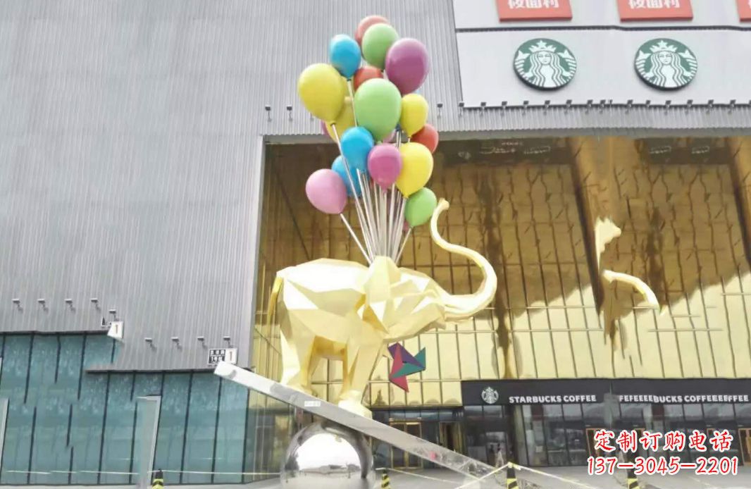 湖北小象踩球不锈钢雕塑的魅力