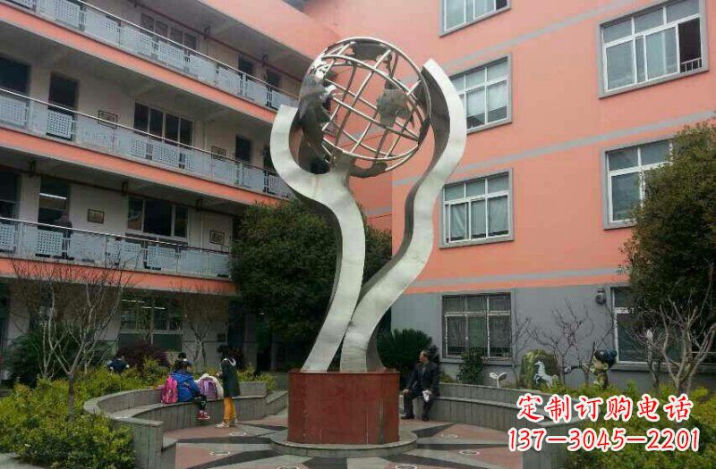 湖北不锈钢地球雕塑传承世界文化
