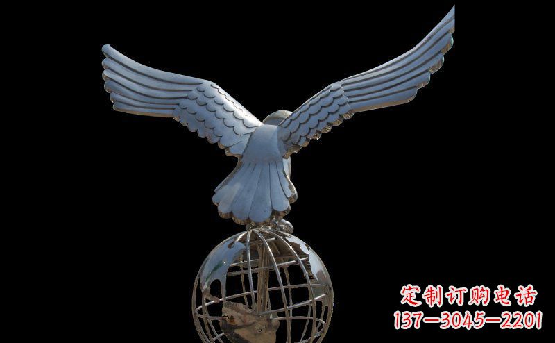 湖北雄鹰的翱翔——不锈钢雄鹰雕塑