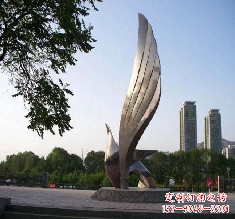 湖北精美的不锈钢翅膀雕塑