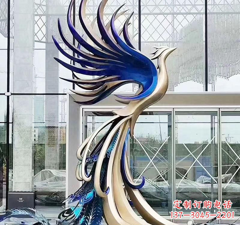 湖北不锈钢艺术凤凰雕塑——璀璨夺目的艺术之美