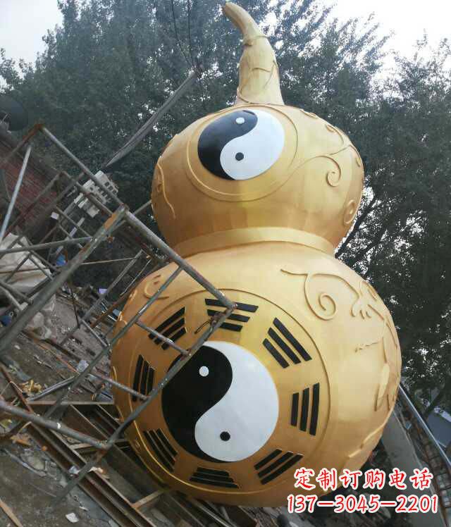 湖北精美不锈钢葫芦雕塑