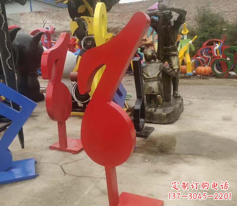 湖北不锈钢音符雕塑悠扬的音乐美学
