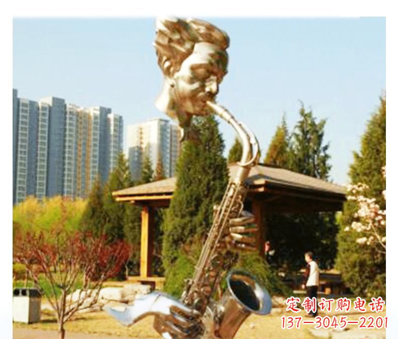 湖北不锈钢萨克斯雕塑精美而又抒情
