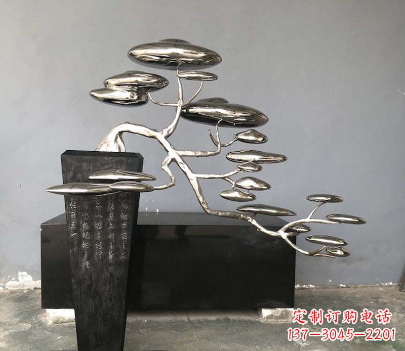 湖北不锈钢迎客松雕塑雕塑带来的美丽