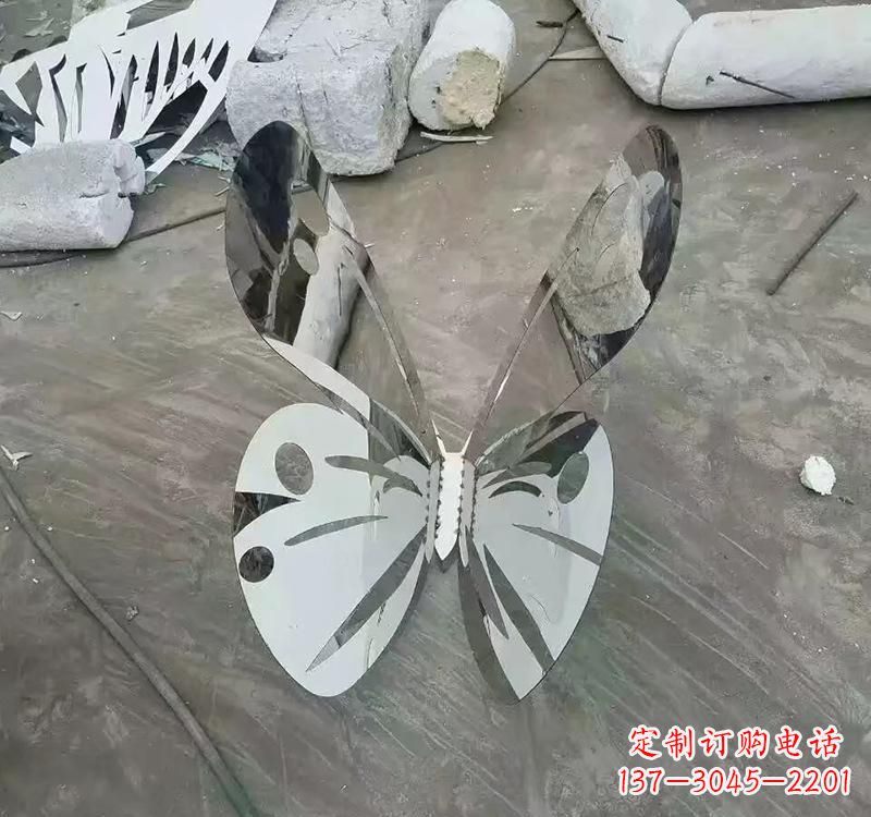 湖北不锈钢园林蝴蝶雕塑精美的艺术之作