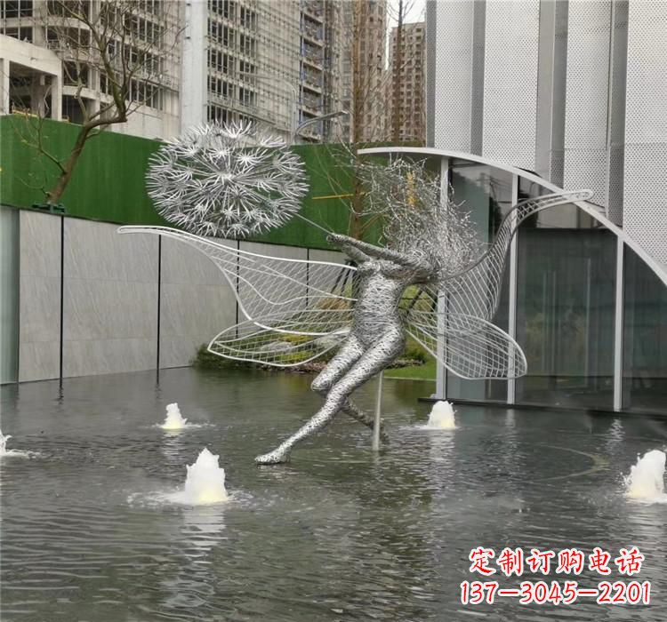 湖北美丽的不锈钢蒲公英雕塑
