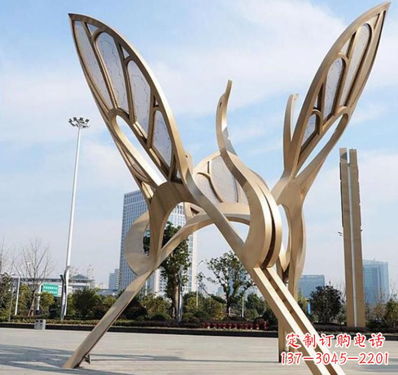 湖北不锈钢园林艺术仙鹤雕塑