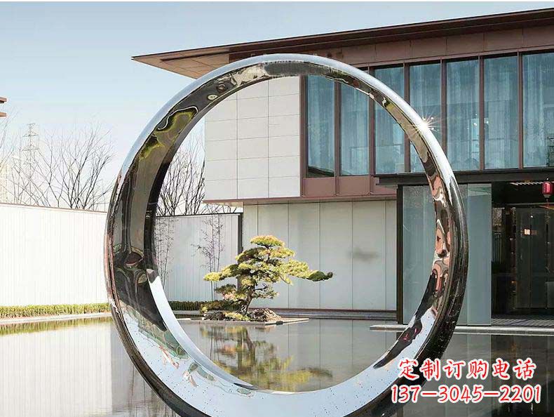 湖北不锈钢月亮雕塑精美绝伦