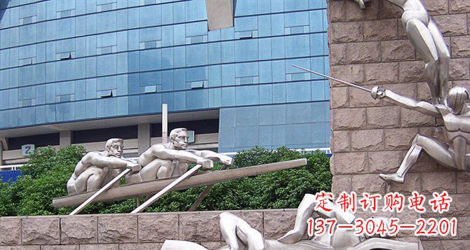 湖北不锈钢运动员雕塑——震撼的街头景观