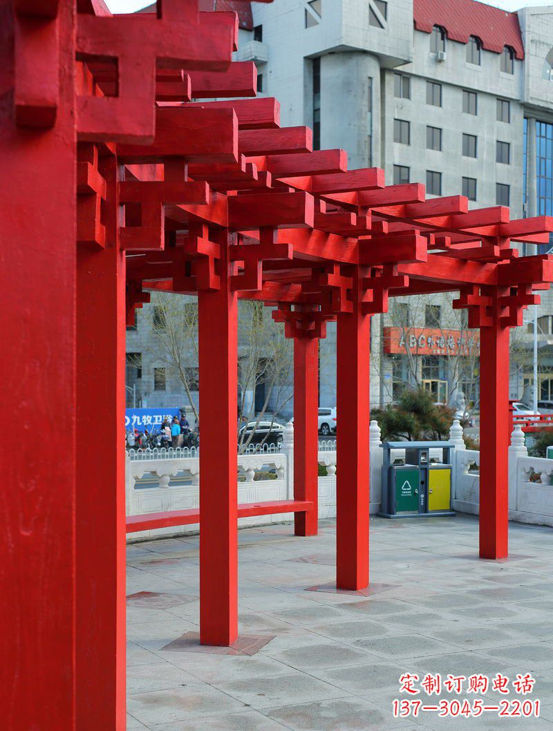 湖北长廊雕塑描绘城市景观的艺术作品
