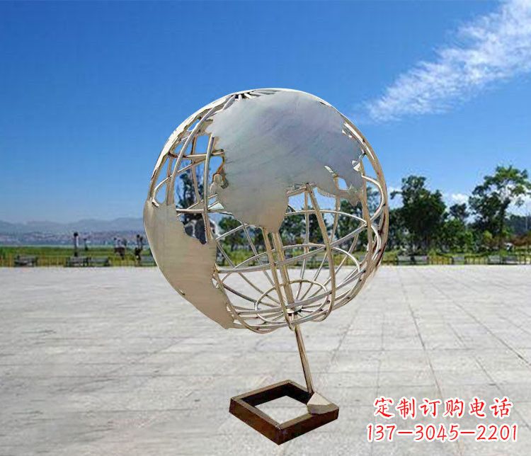 湖北神奇的不锈钢地球仪雕塑