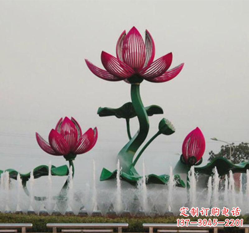 湖北不锈钢莲花雕塑