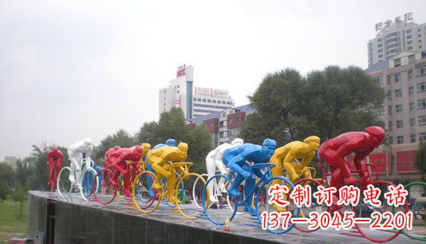 湖北不锈钢自行车雕塑激情与美感的结合