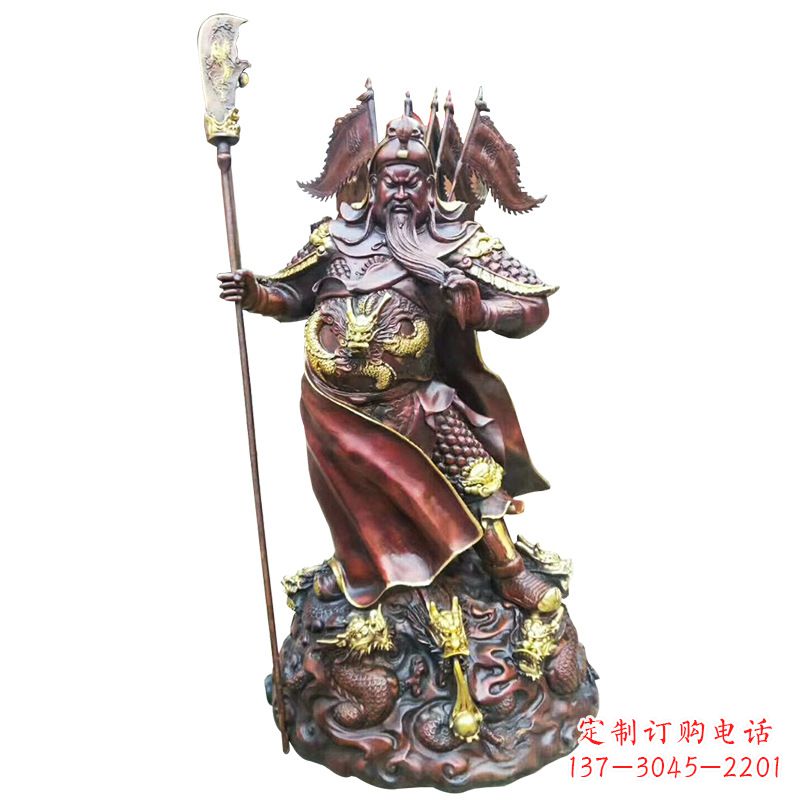 湖北铸造工艺精美的关公像