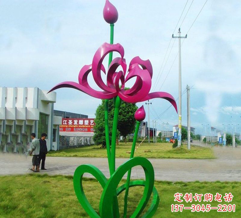 湖北彩色不锈钢抽象荷花