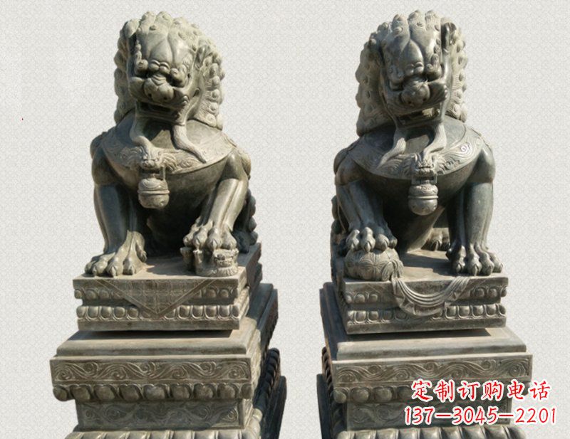 湖北狮子雕塑象征王者风范