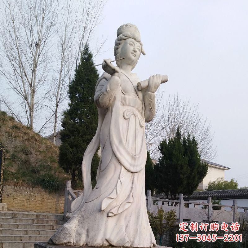 湖北蔡文姬石雕塑像-景区园林古代著名人物才女文学家雕塑