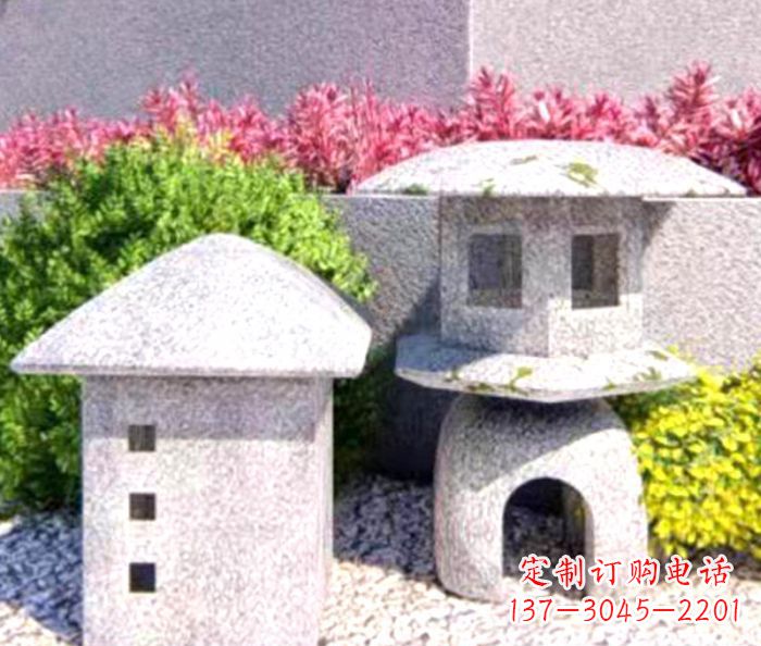 湖北草坪大理石雕塑石灯
