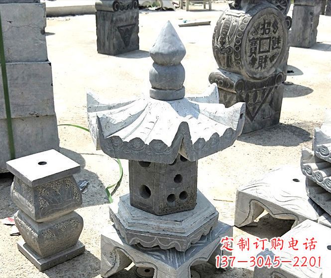 湖北草坪大理石雕塑石灯 (2)
