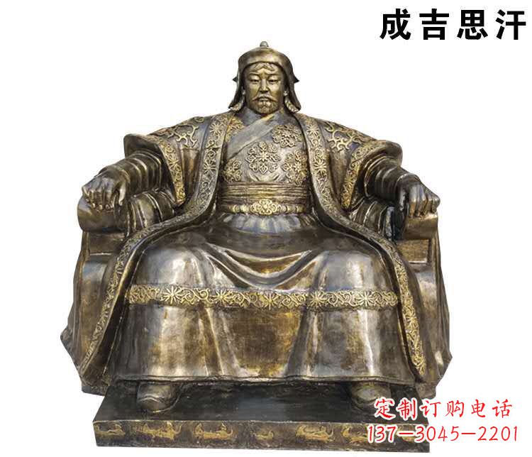 湖北成吉思汗英雄的雕像