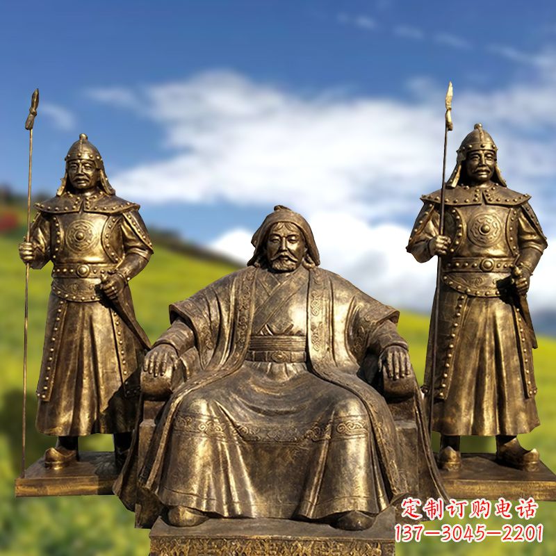 湖北成吉思汗一座永恒的纪念雕塑